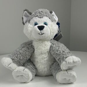 Build-A-Bear Happy Husky Gray and White Husky Plush